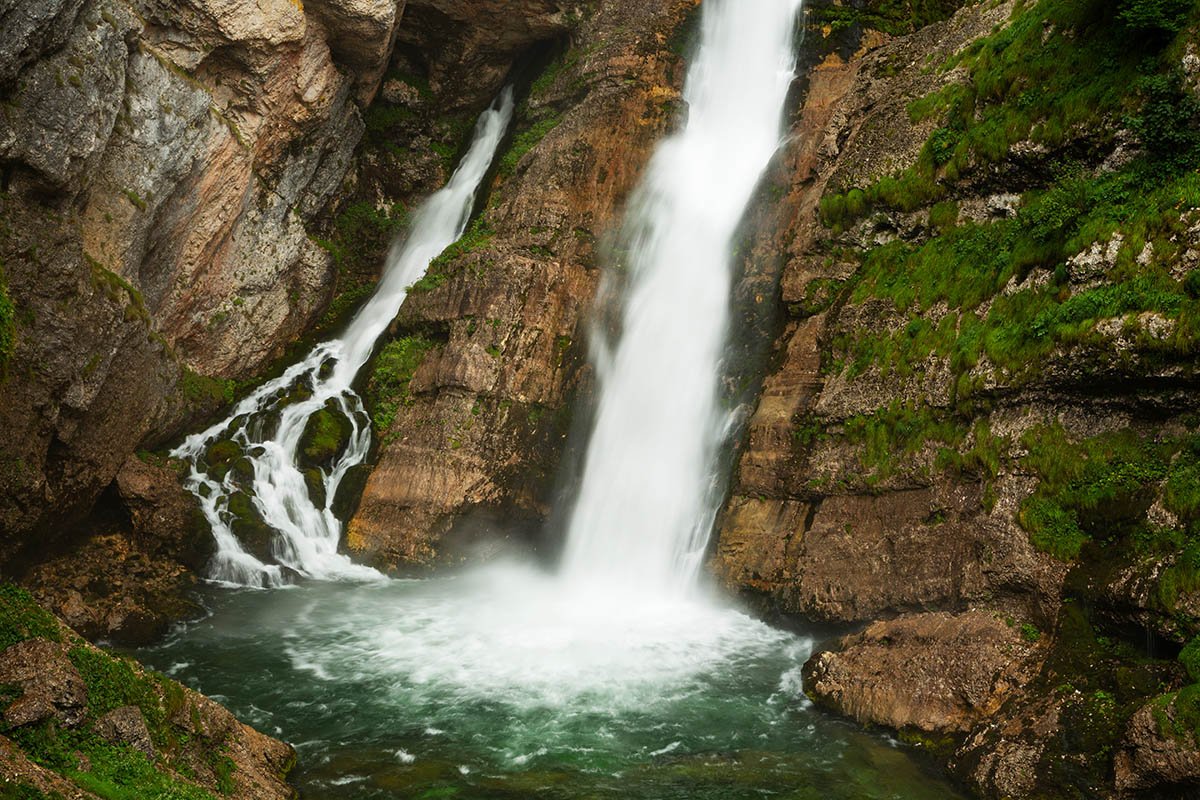 Savica waterfall, Triglav National Park, Bohinj Valley, Slovenia.