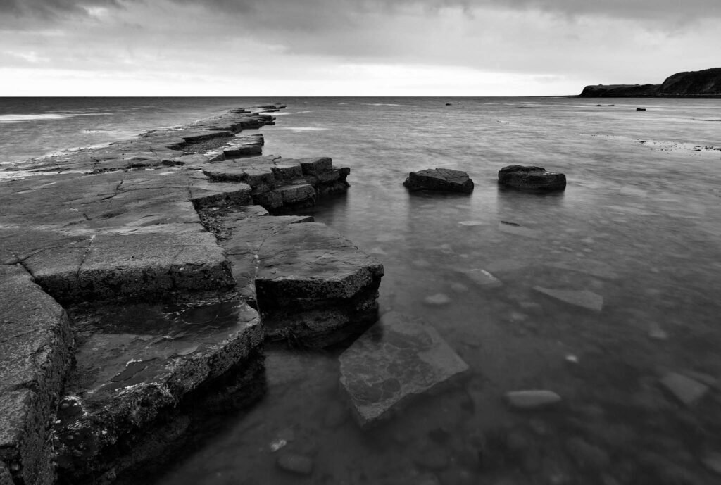 The beautiful coastal landscape at Kimmeridge bay in Dorset. This is one of the many wonders to be found on the Jurassic coast, an UNESCO world heritage site.